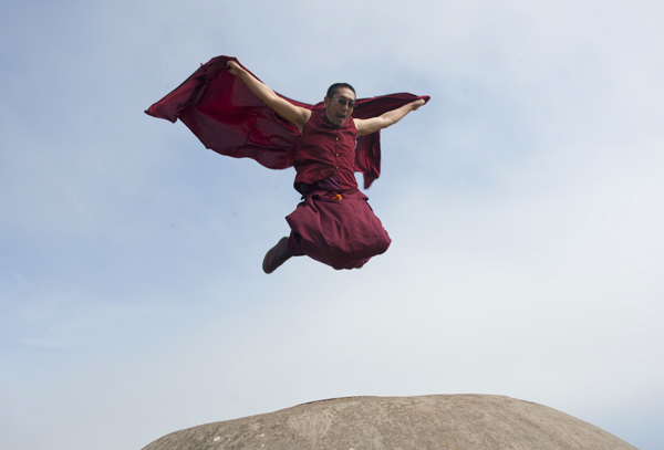 happy monk